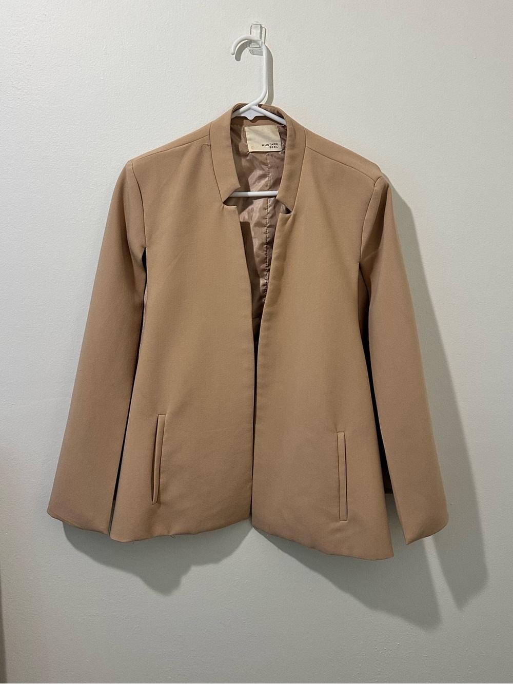 Mustard Seed Tan Open-Front Women's Blazer